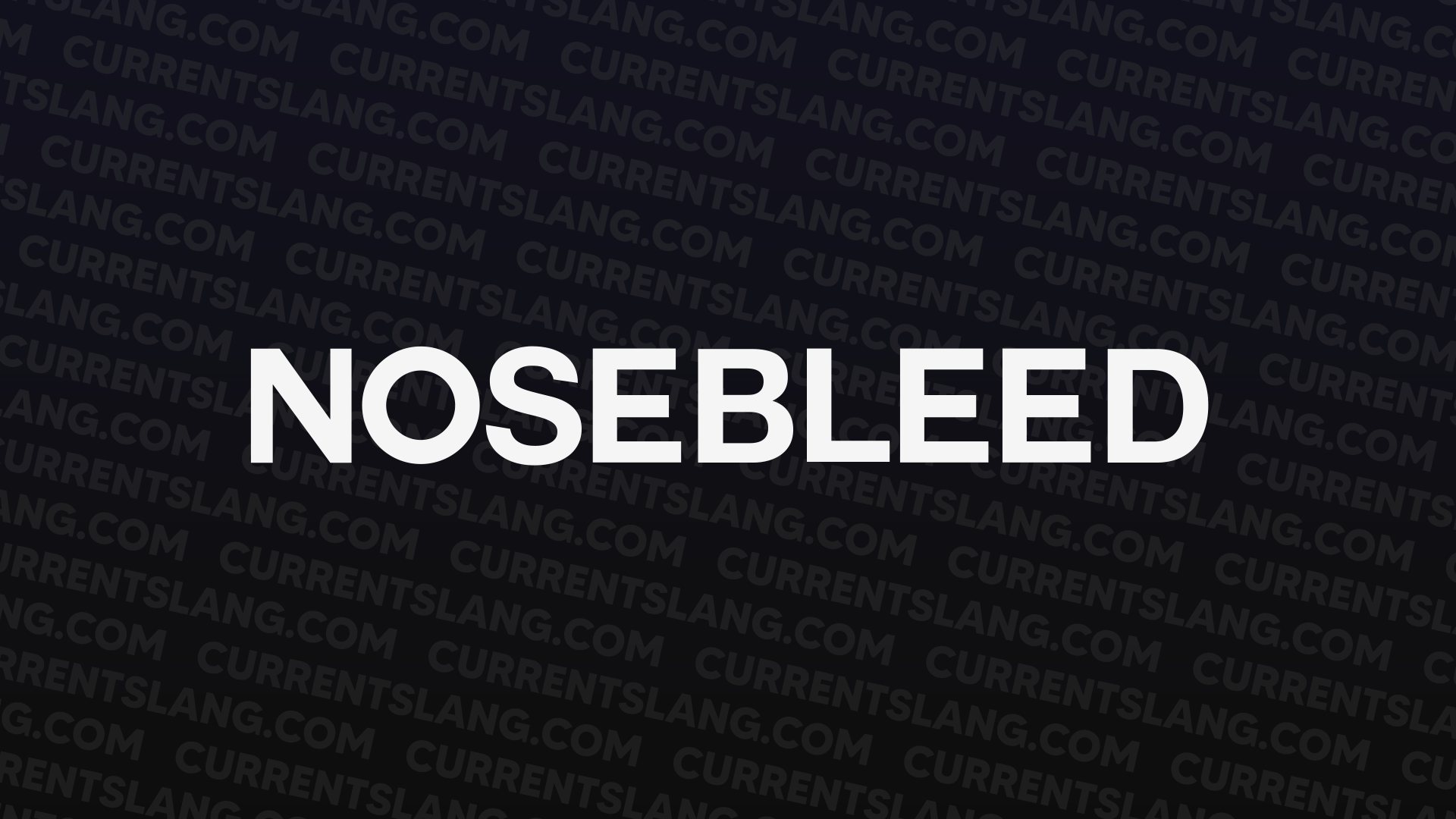 title image for Nosebleed