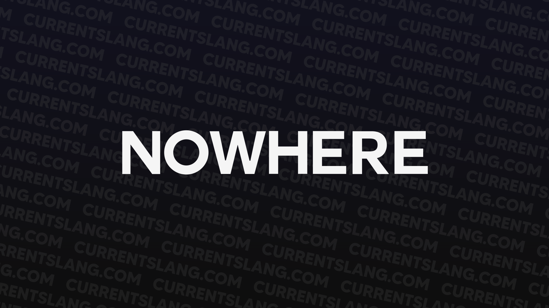 title image for Nowhere