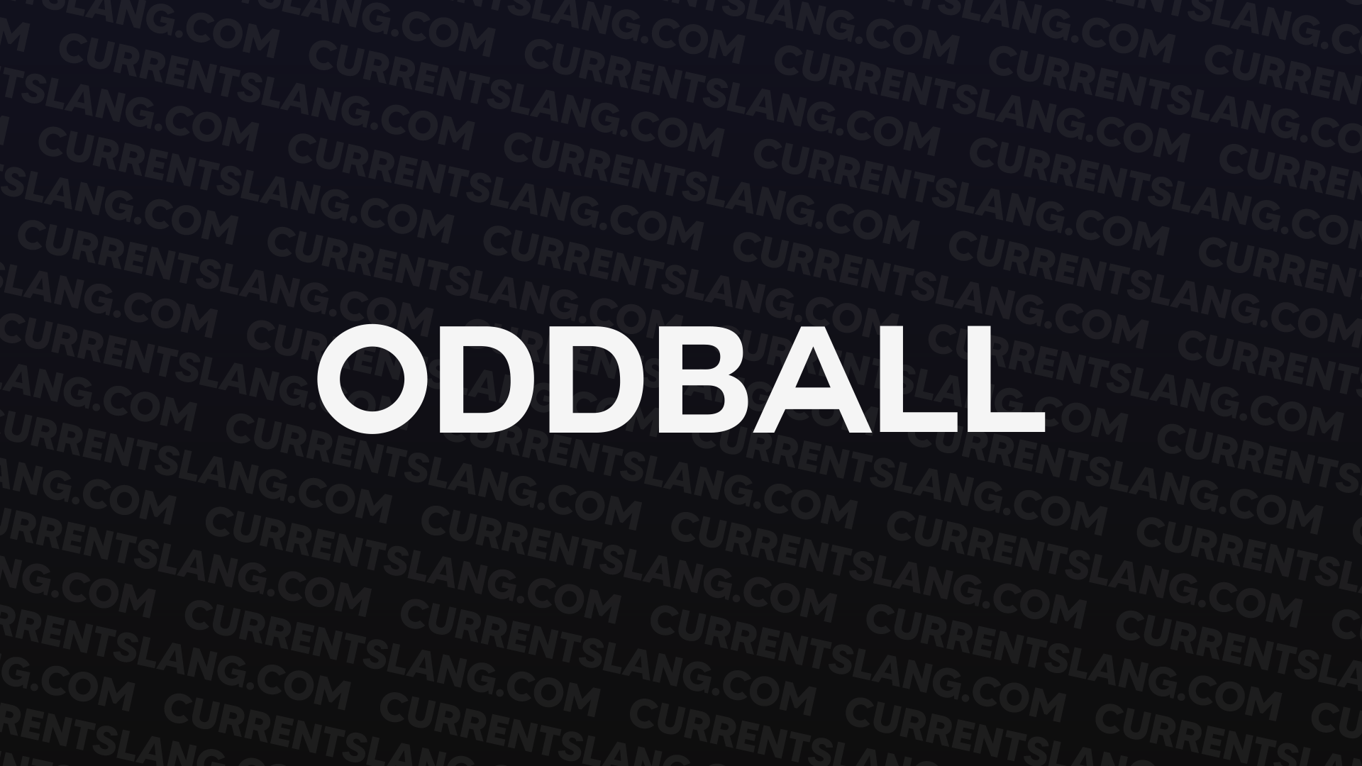 title image for Odd ball