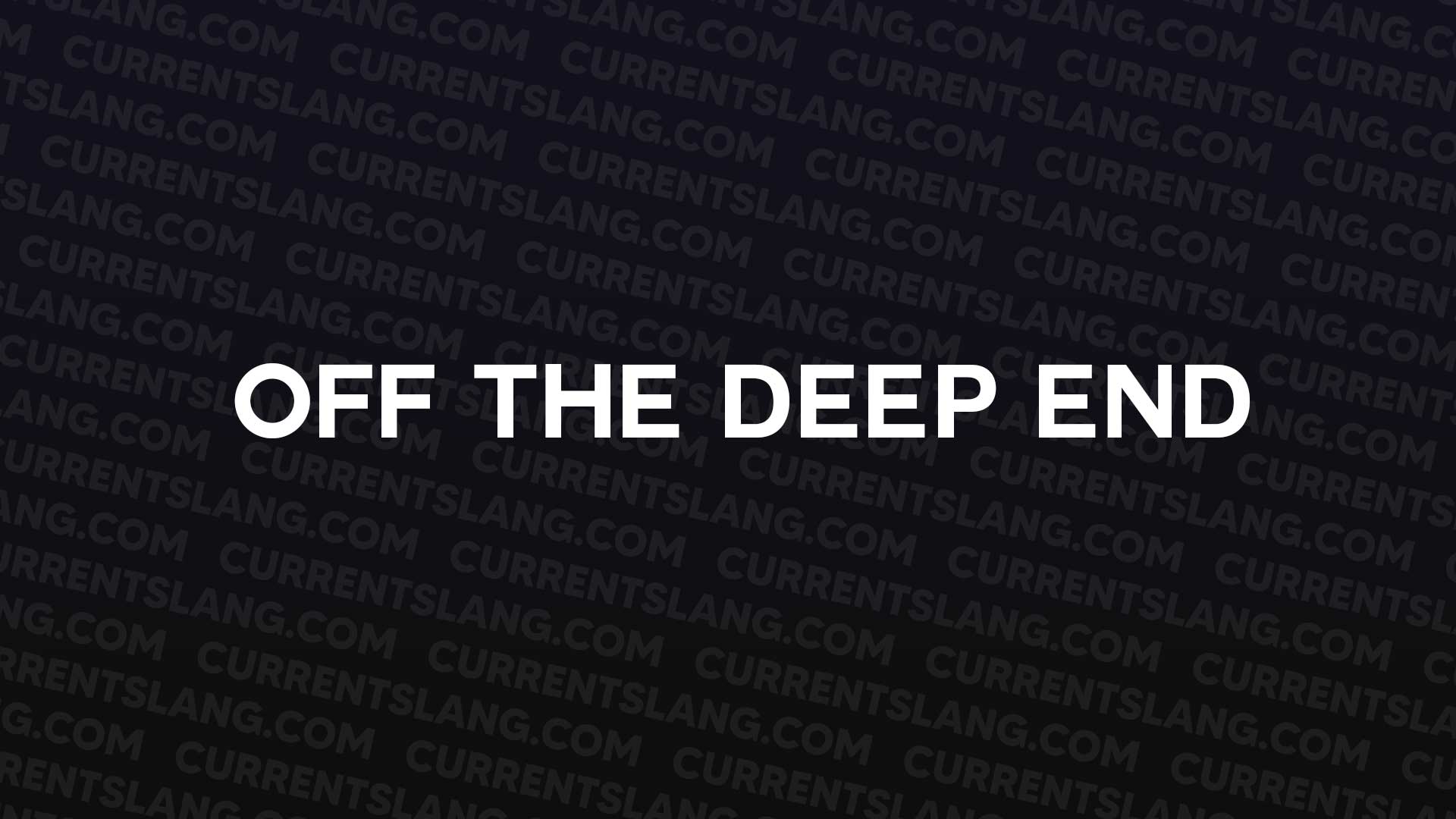 title image for off the deep end