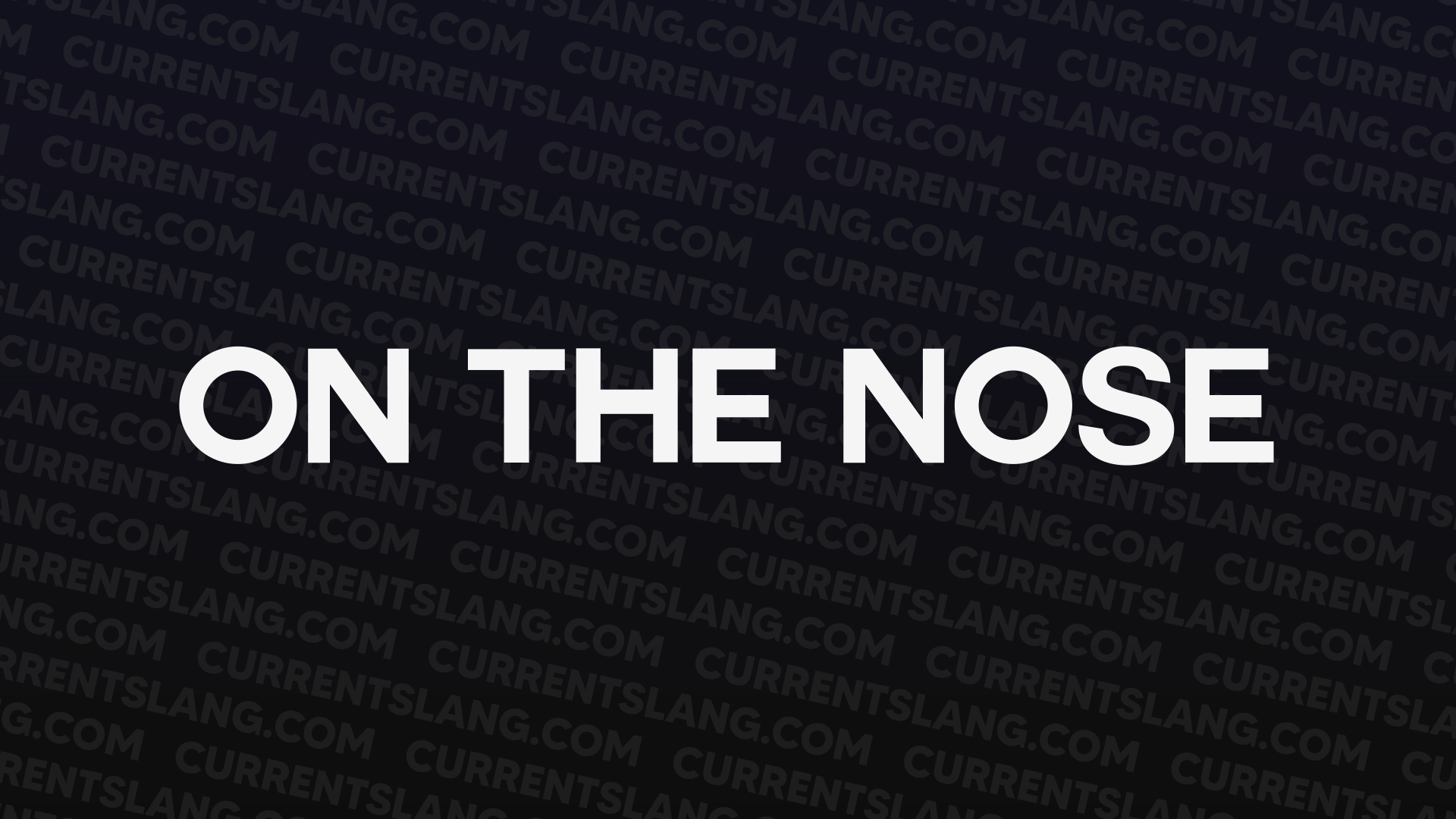 title image for on the nose
