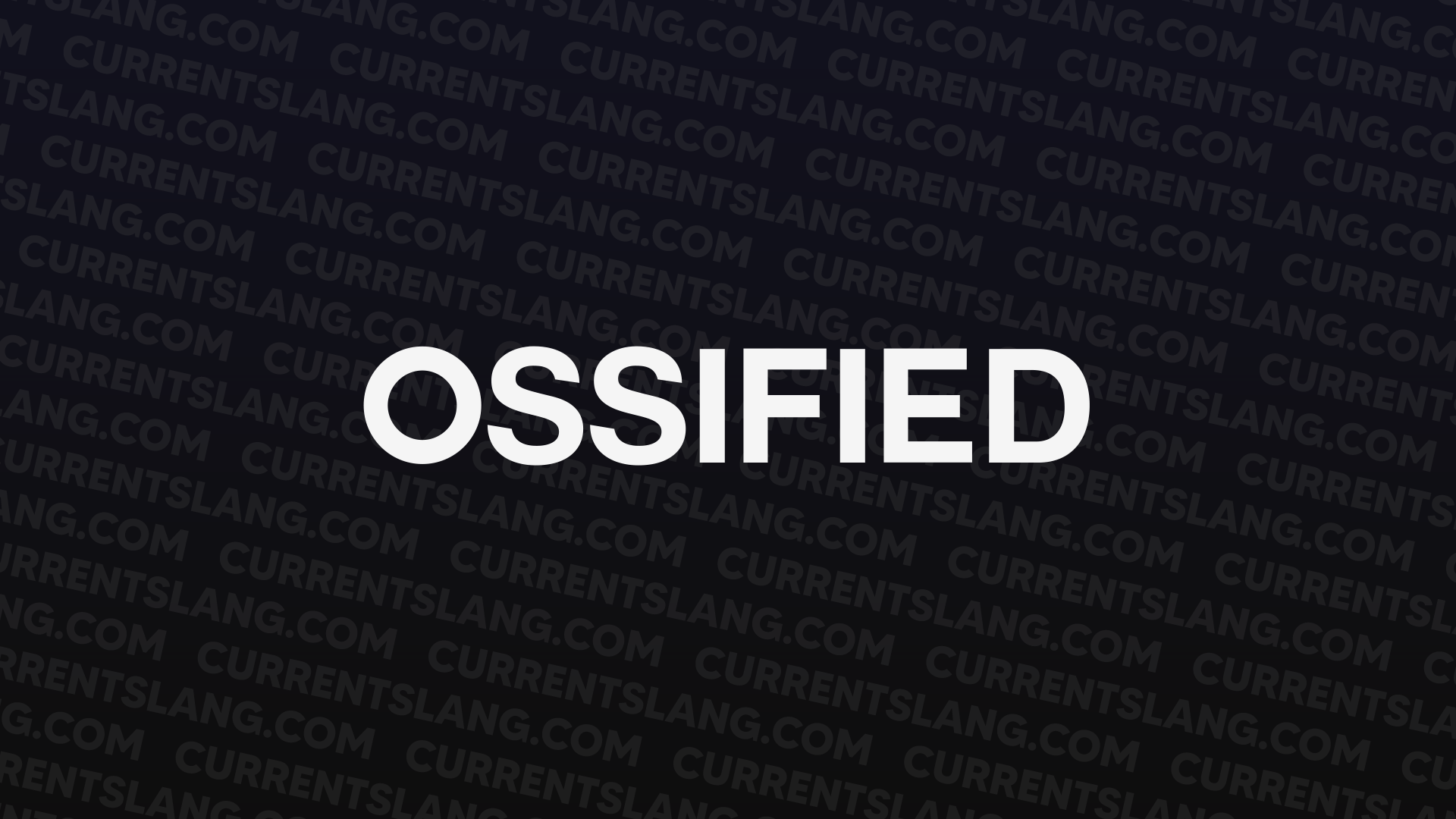 title image for ossified