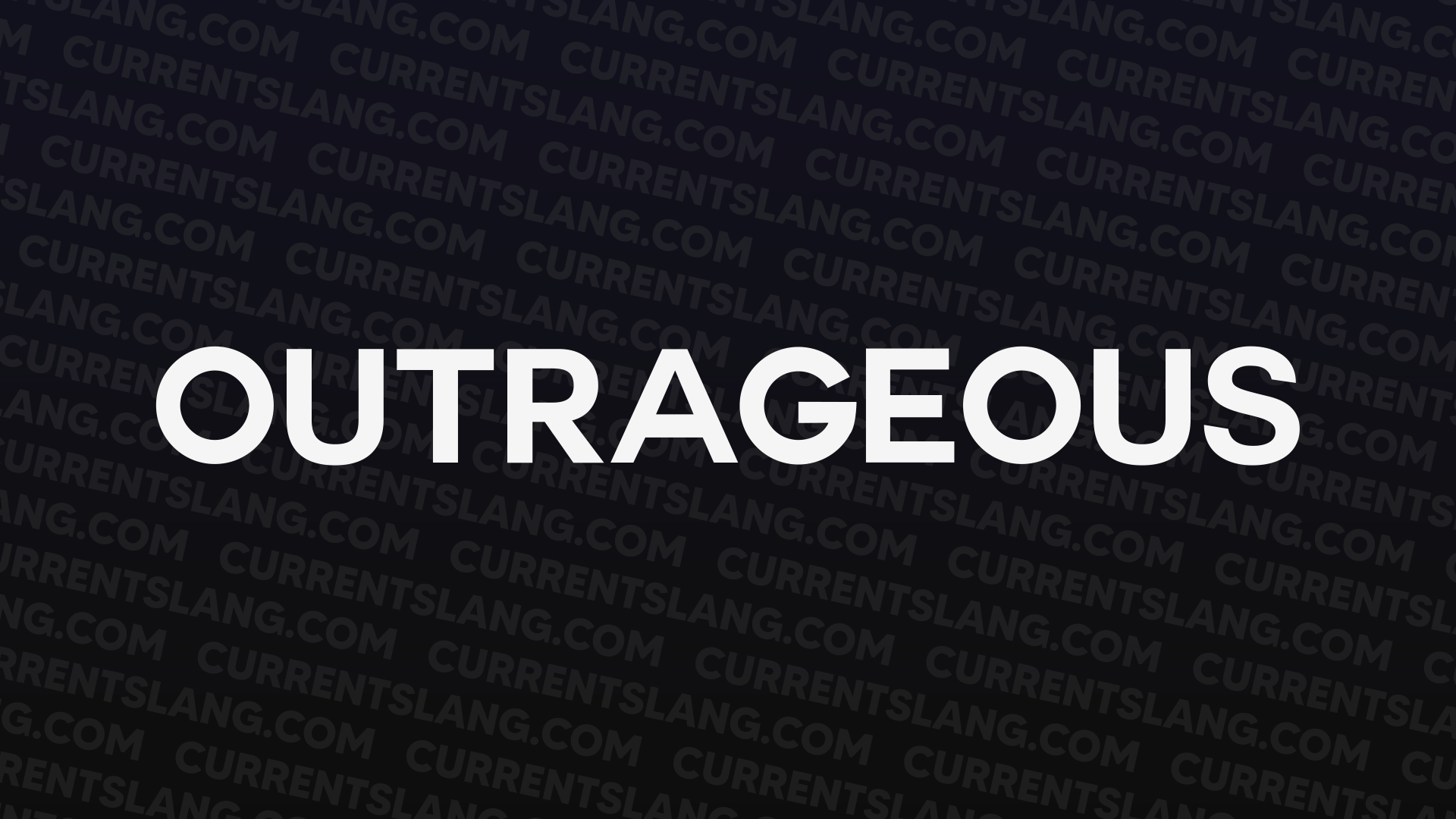title image for Outrageous