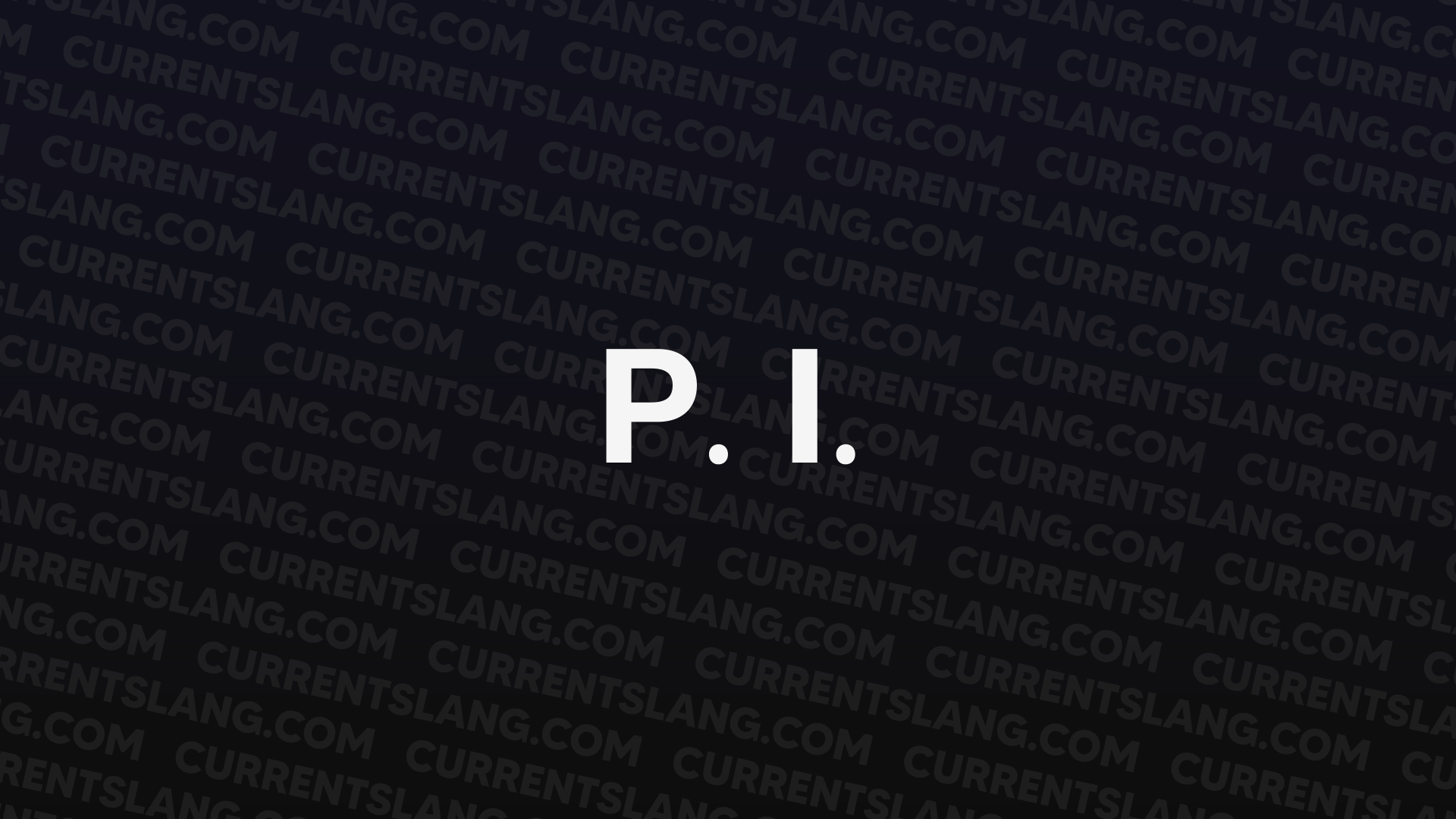 title image for P. I.