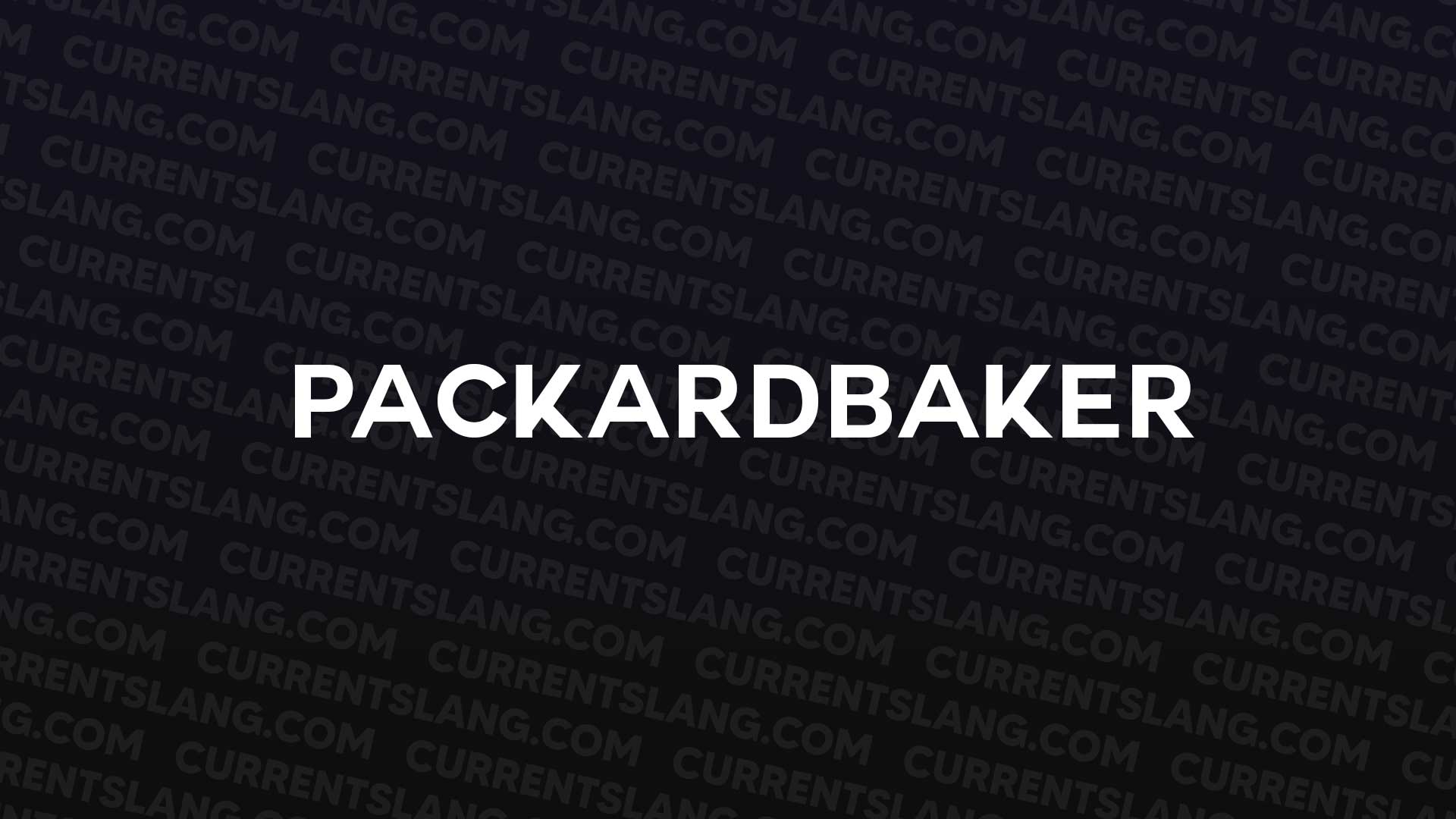 title image for Packardbaker