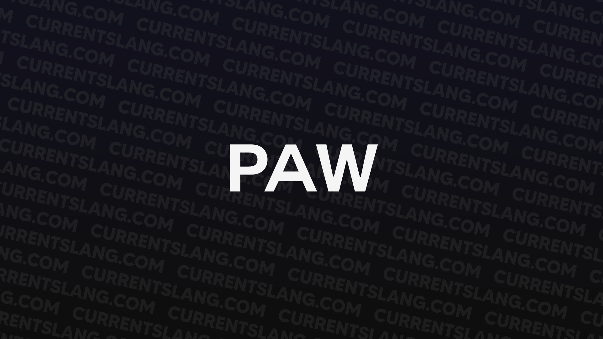 title image for PAW