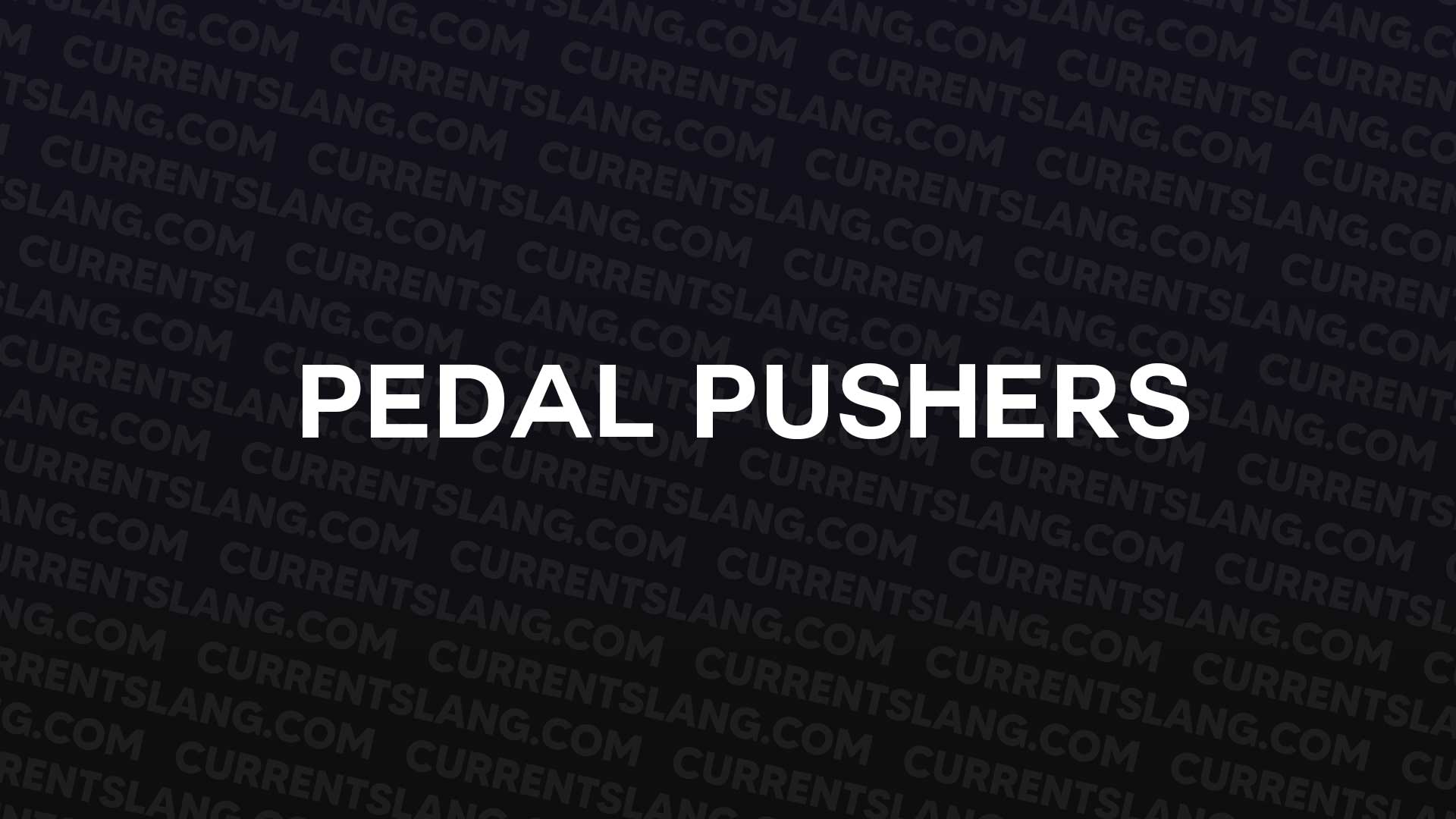 title image for Pedal Pushers
