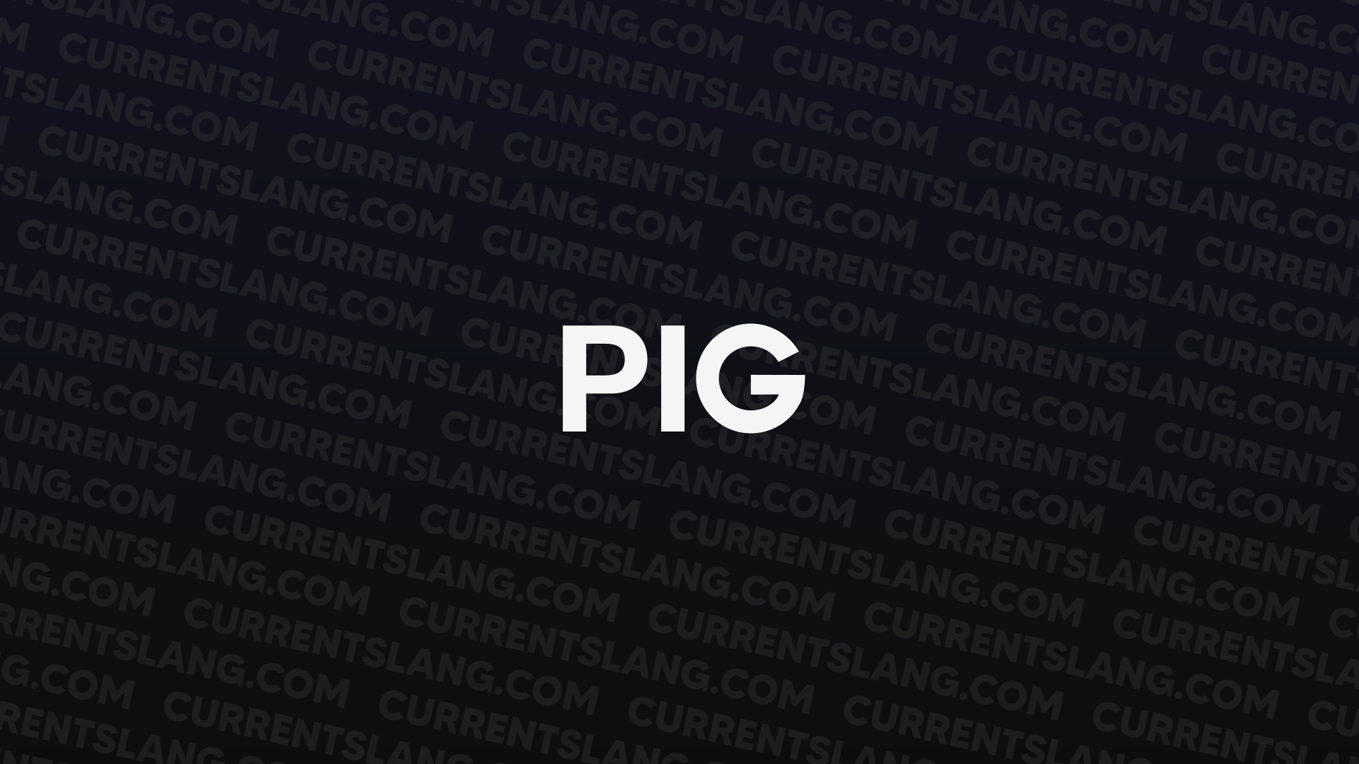 title image for pig
