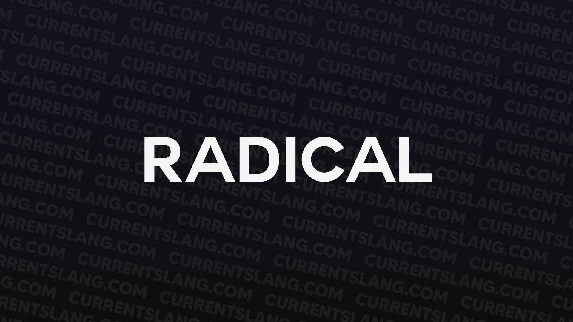title image for Radical