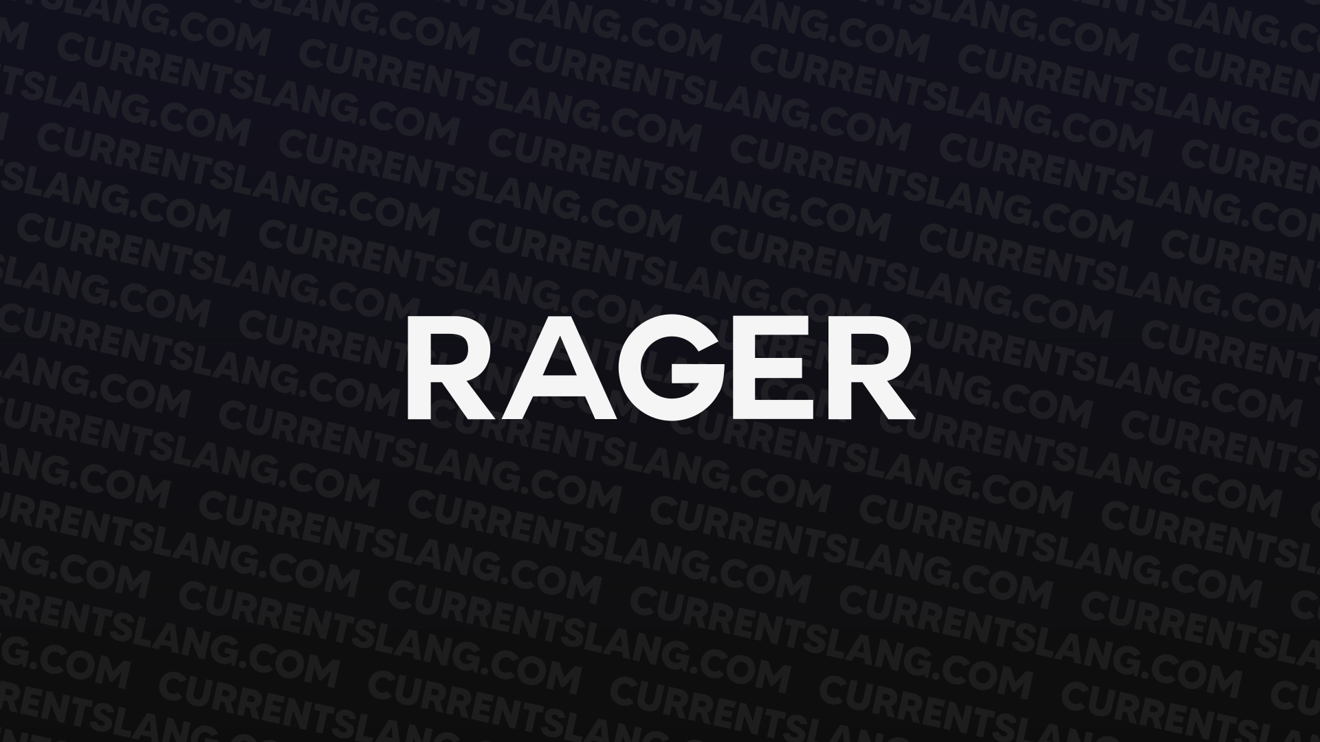 title image for Rager