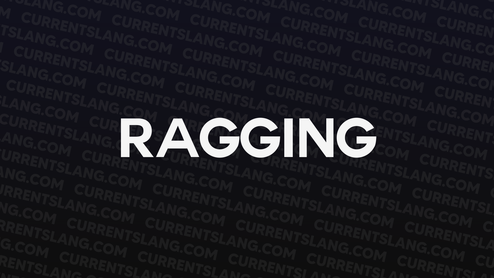 title image for ragging