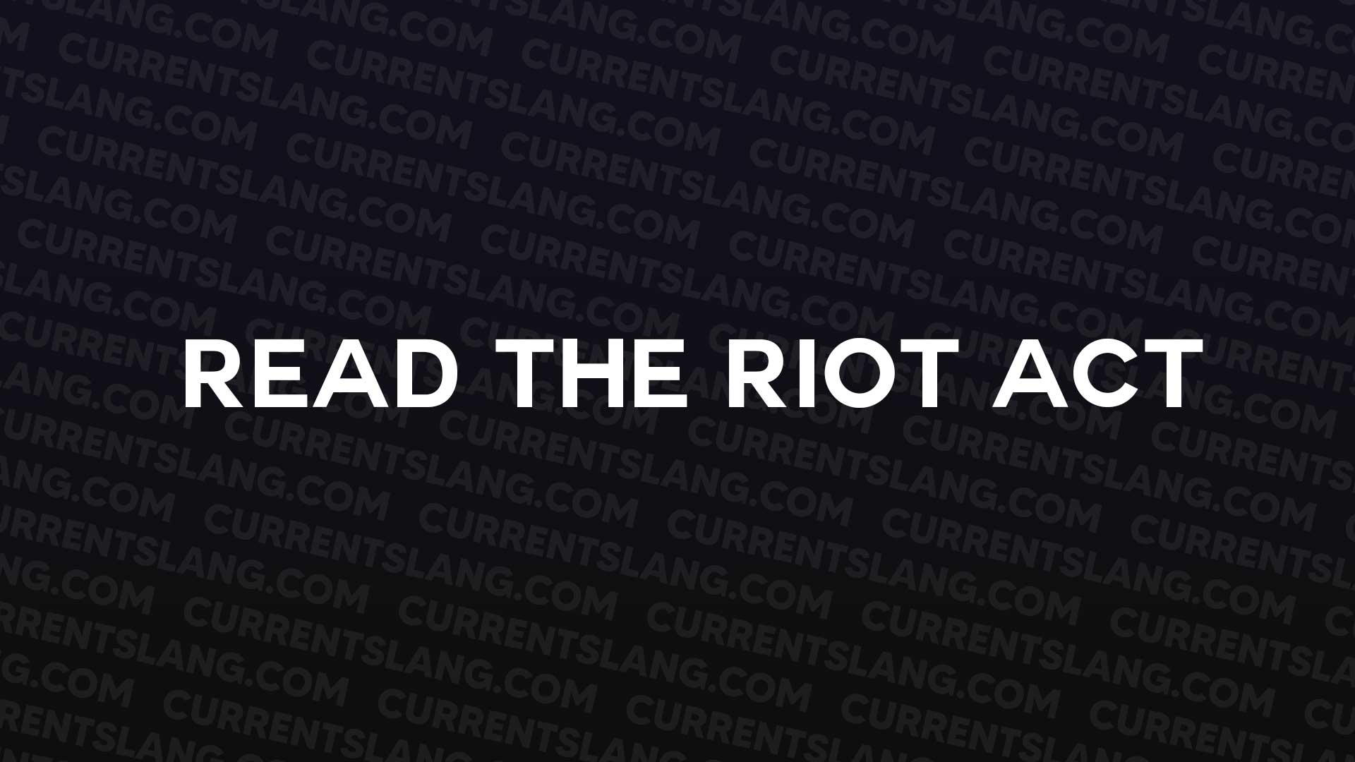 title image for read the riot act