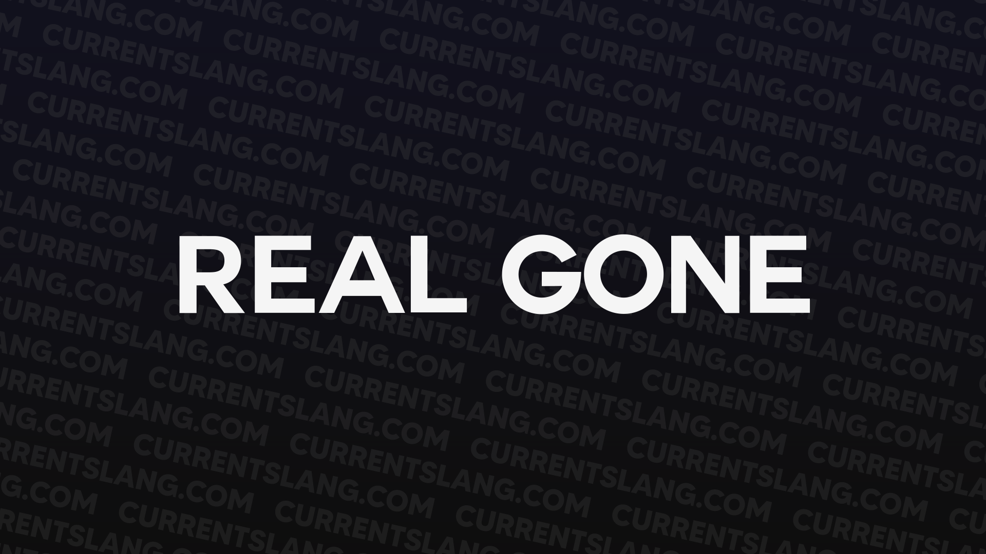 title image for Real gone