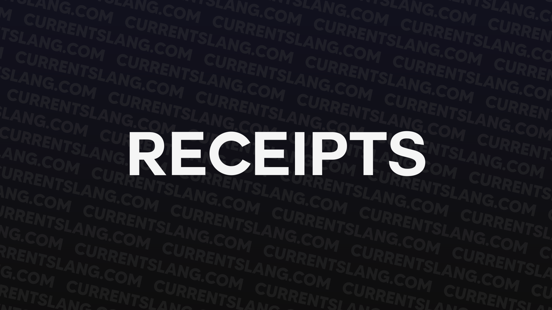 title image for Receipts