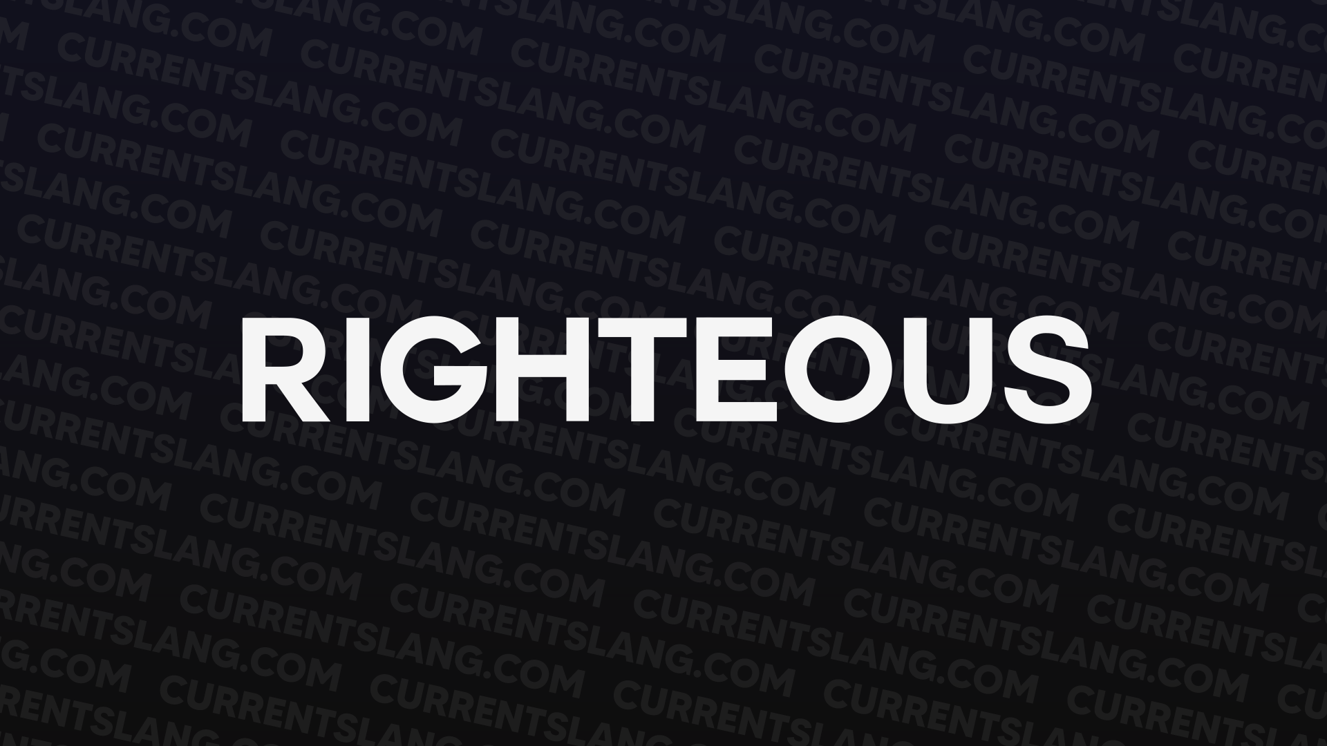 title image for Righteous