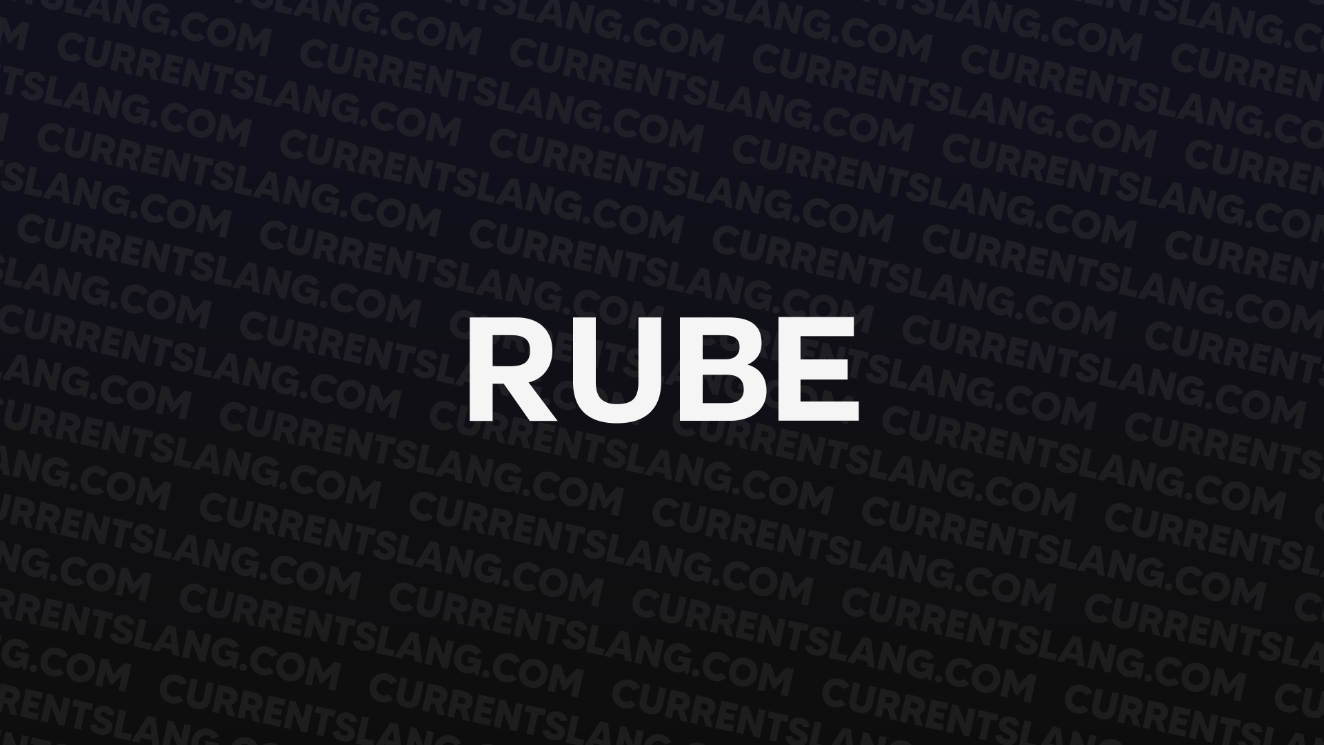 title image for rube