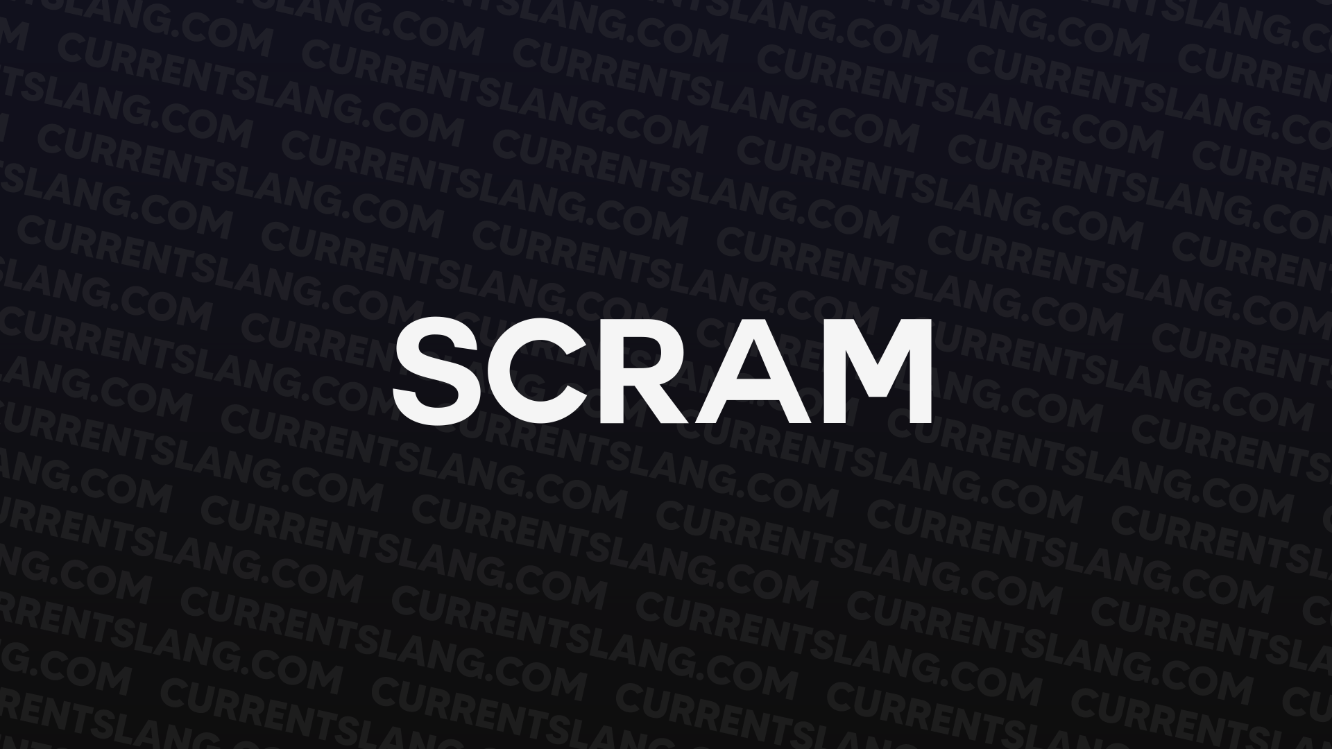 title image for scram