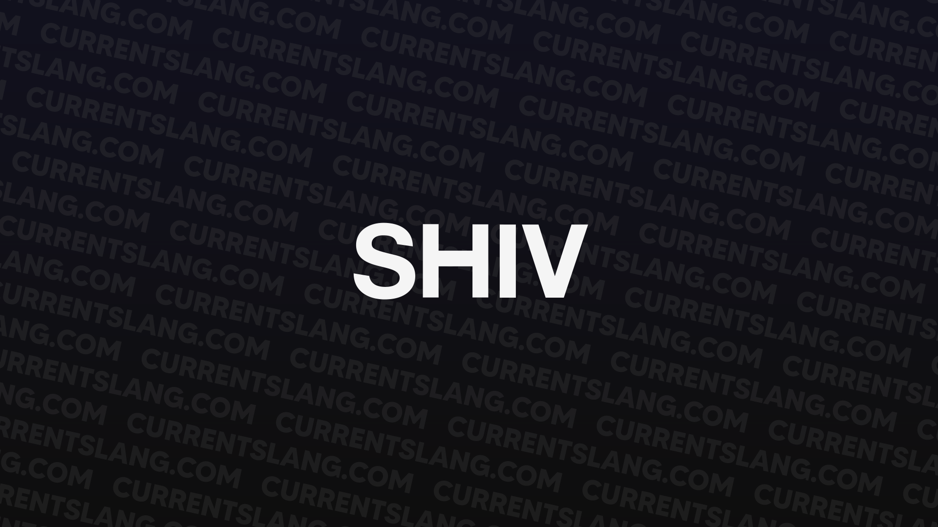 title image for shiv