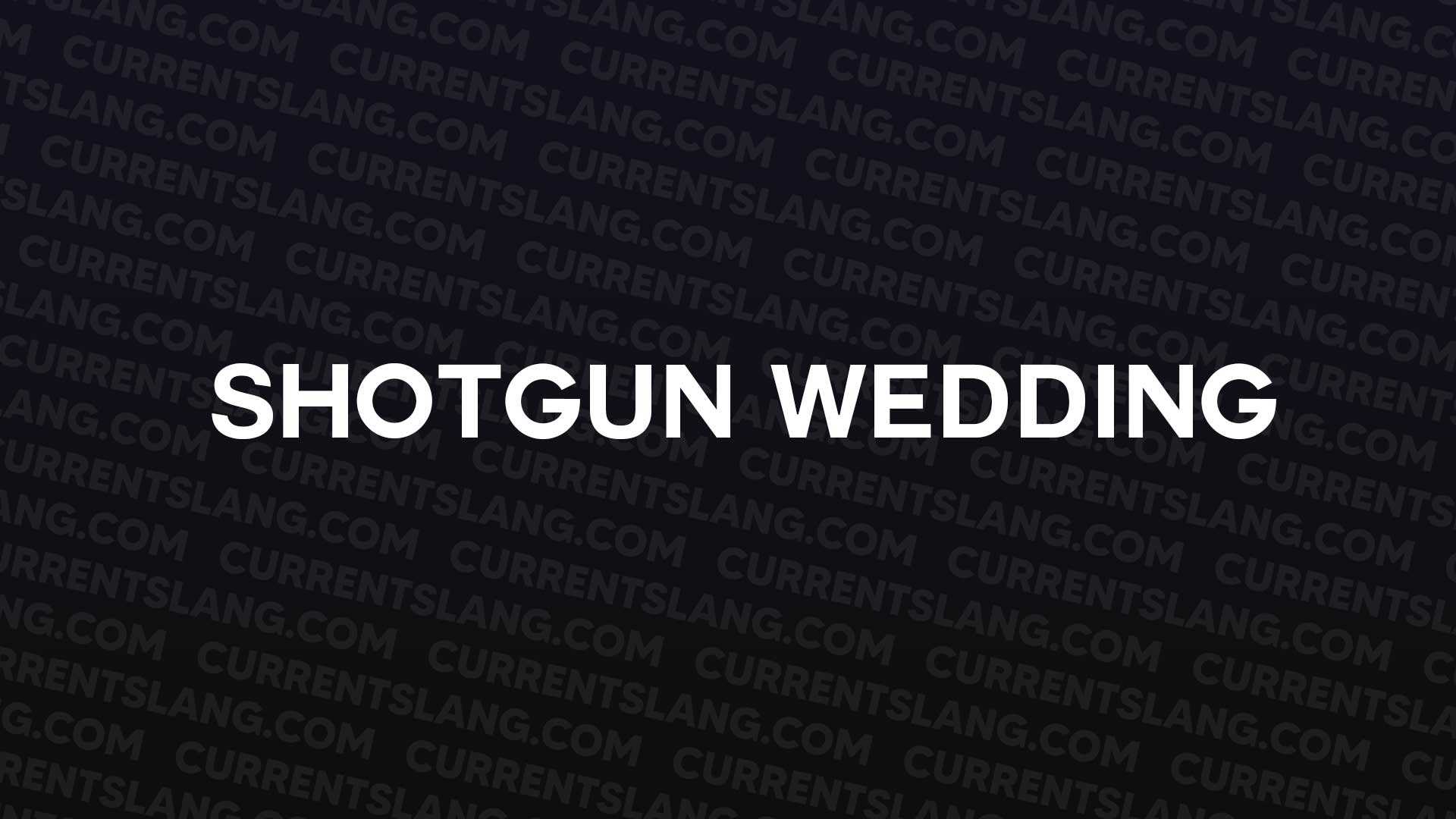 title image for shotgun wedding
