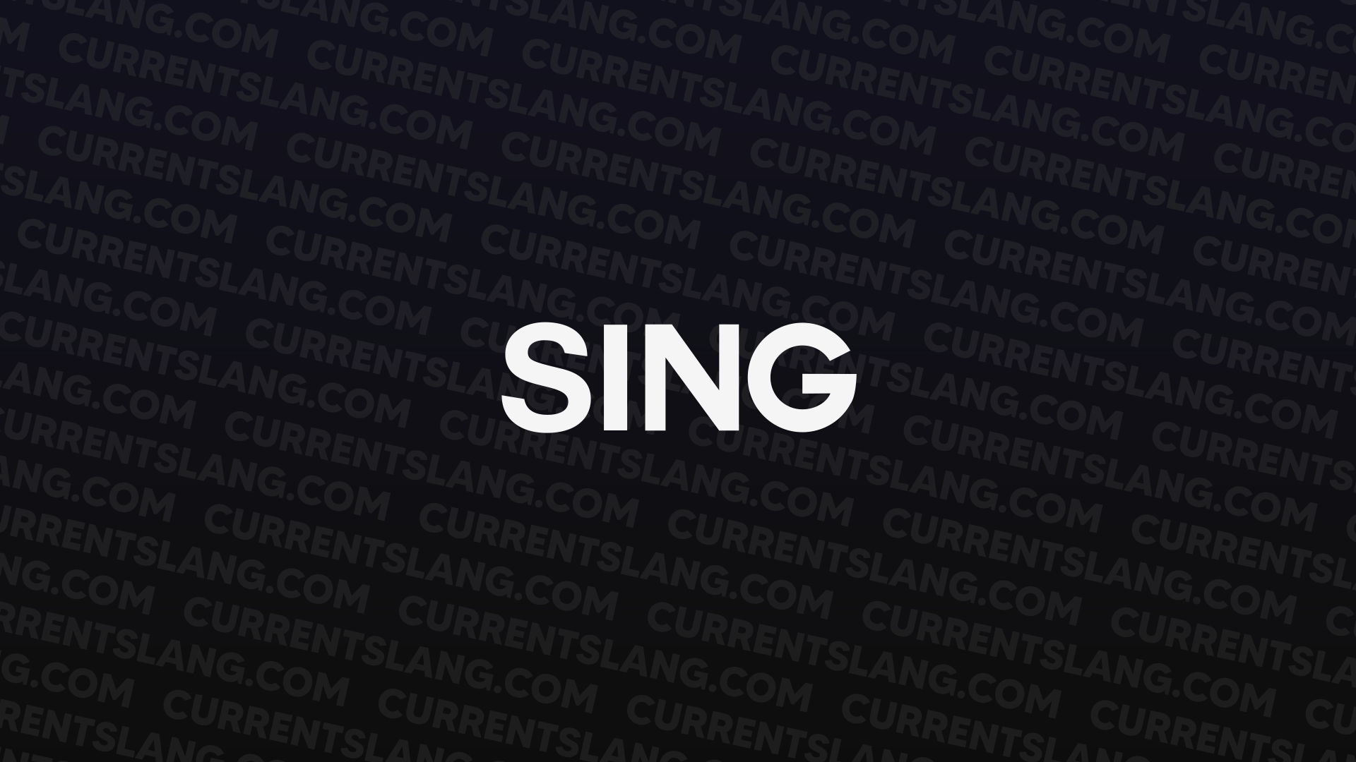 title image for Sing
