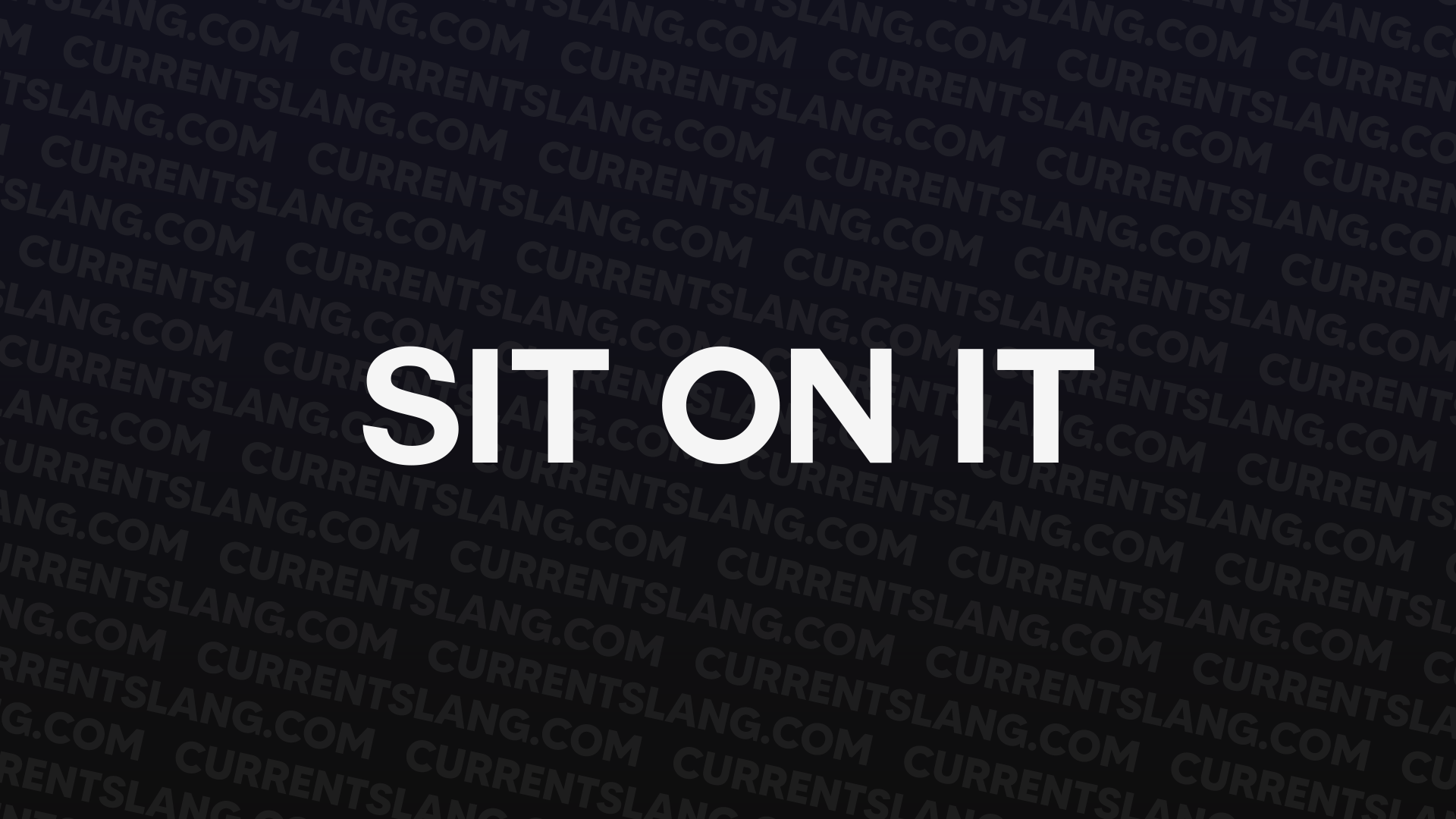 title image for Sit on it