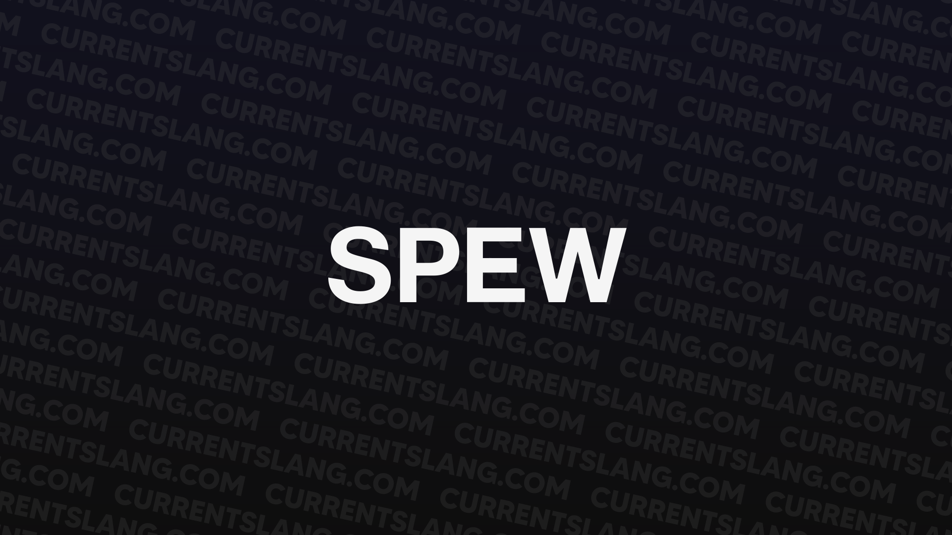 title image for spew
