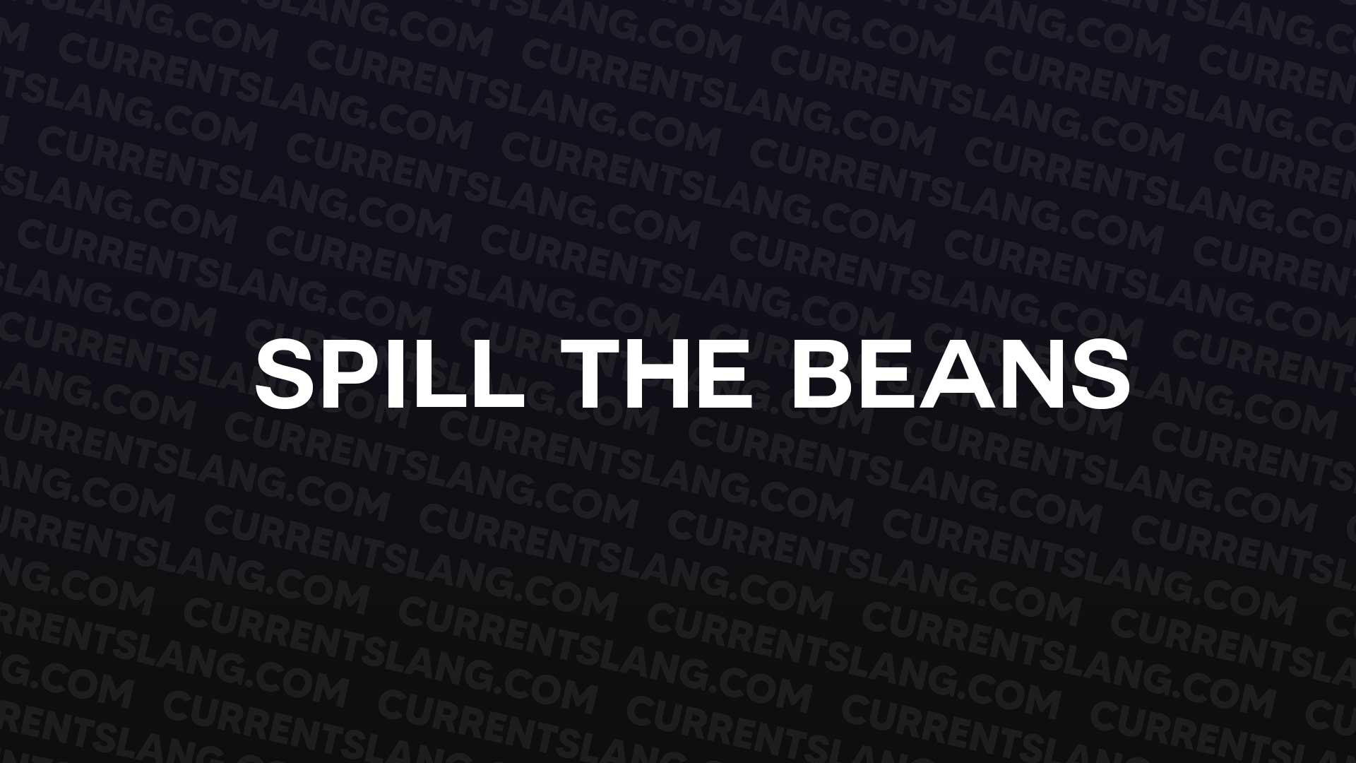 title image for Spill the beans