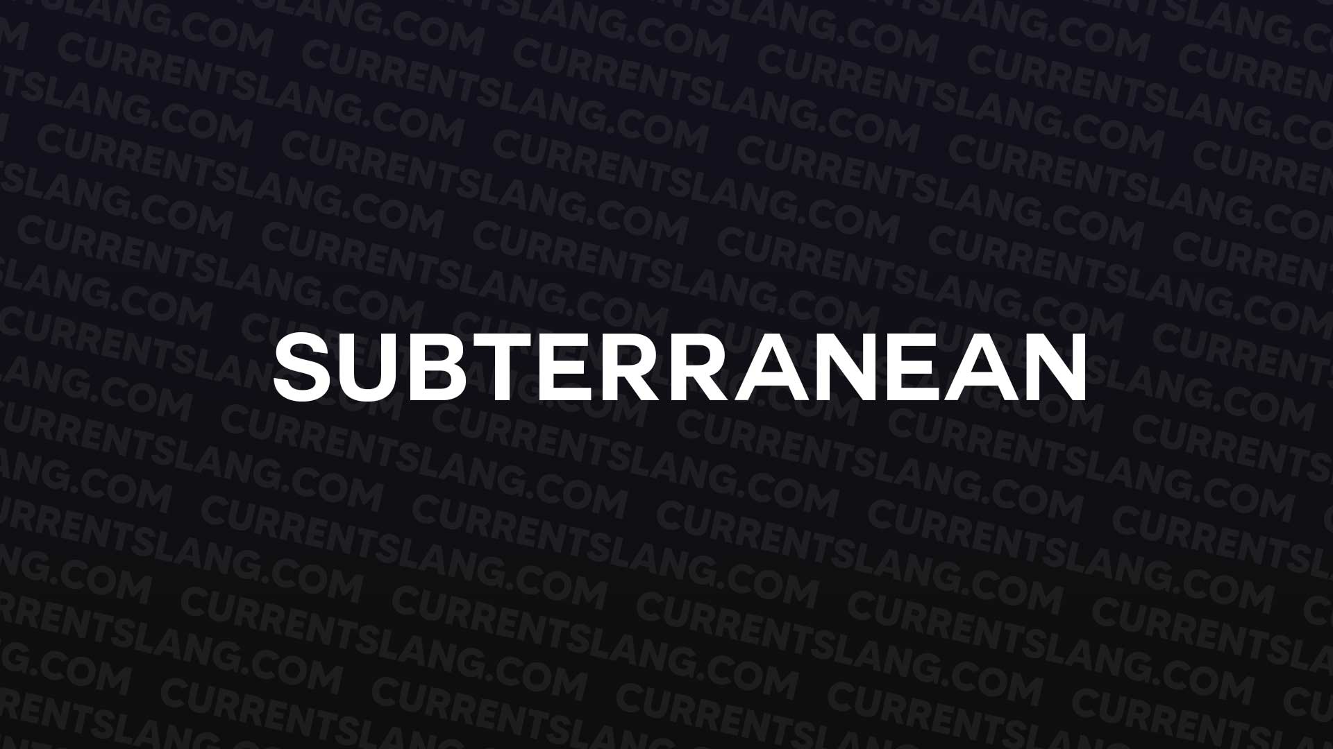 title image for Subterranean