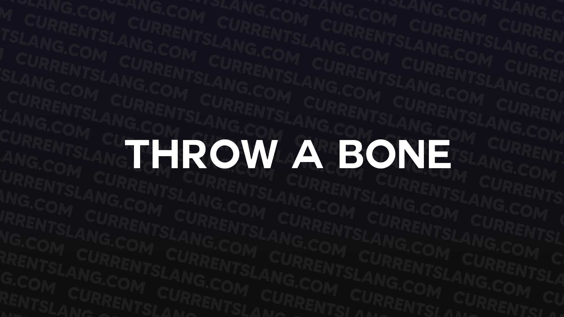 title image for throw a bone