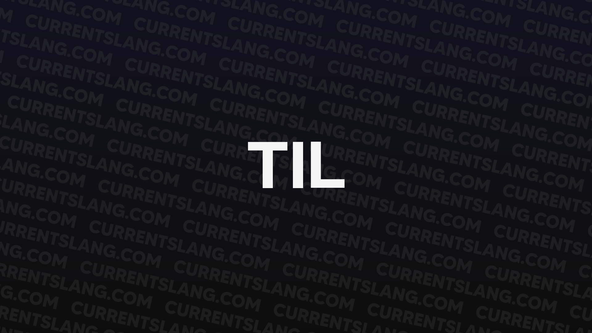 title image for TIL