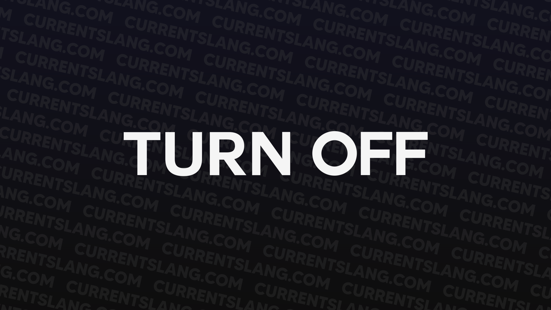 title image for Turn Off