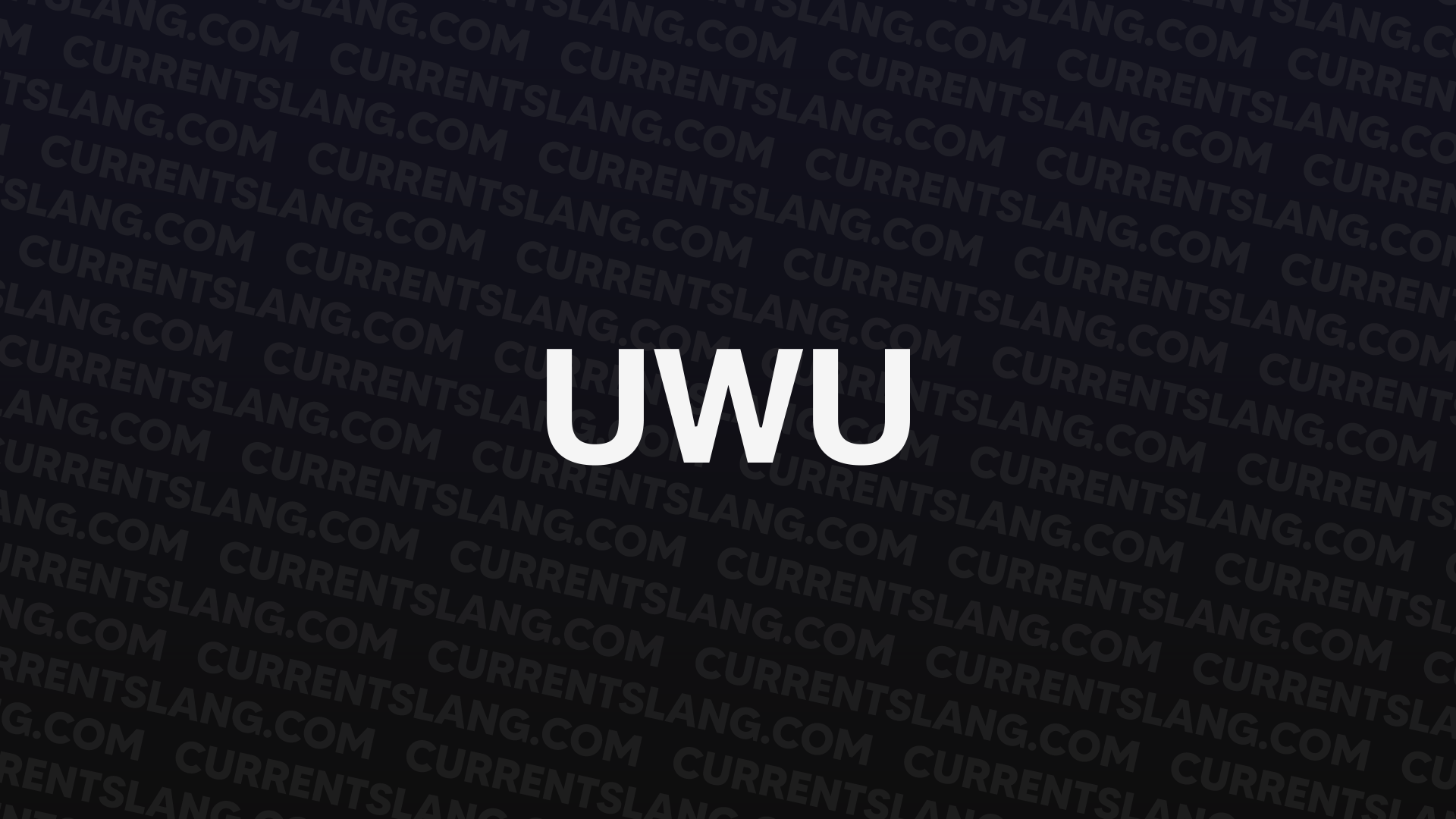 title image for UwU