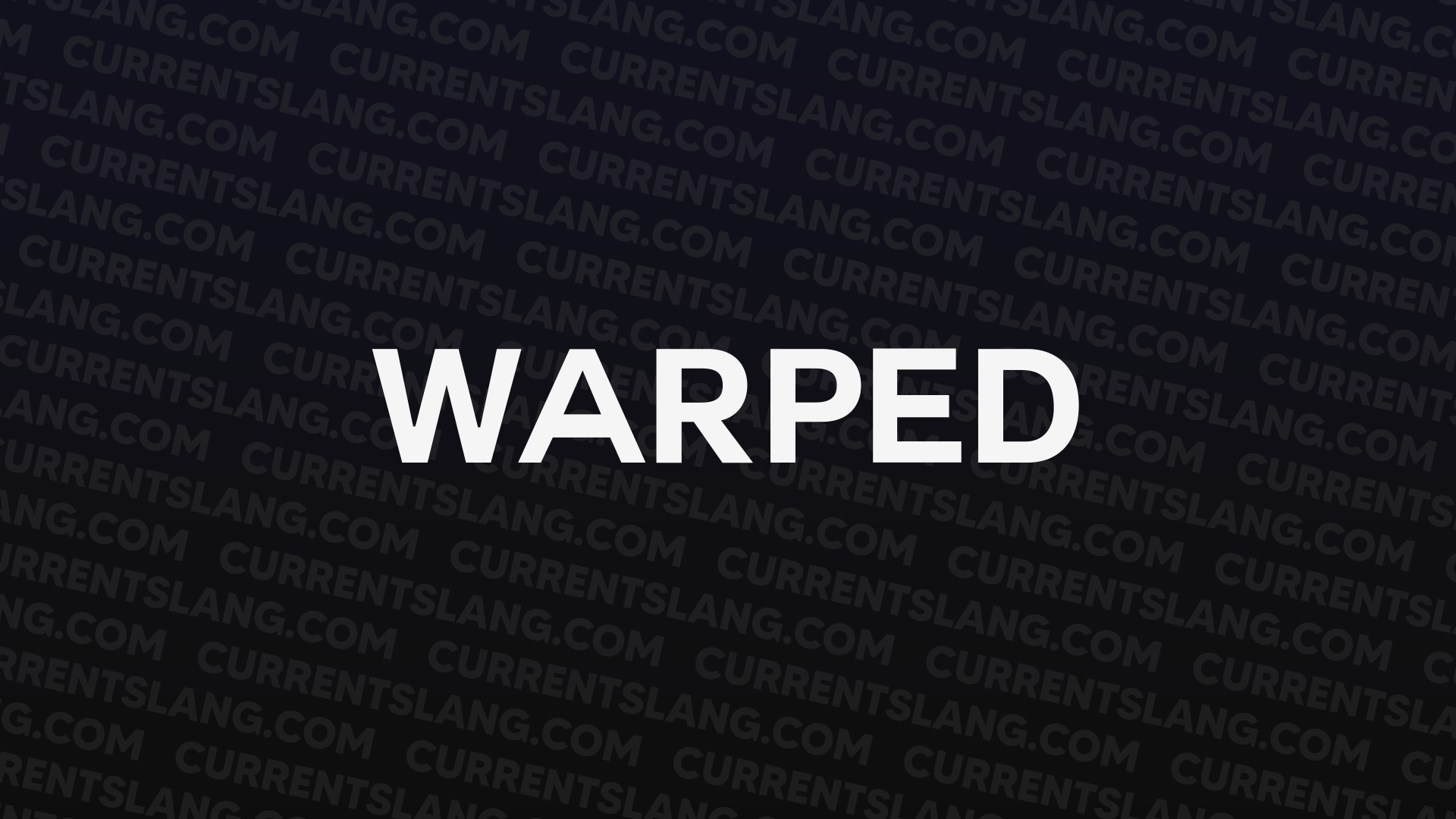 title image for Warped