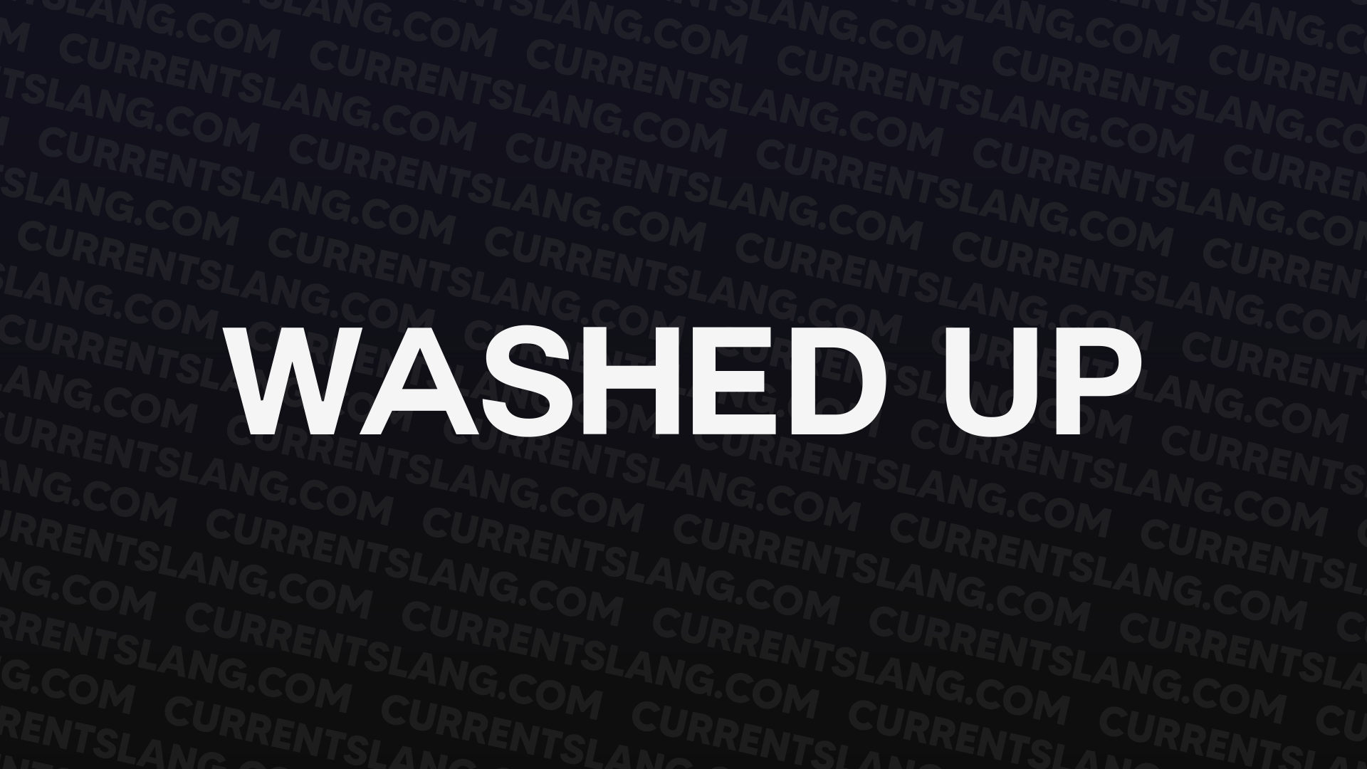 title image for washed up