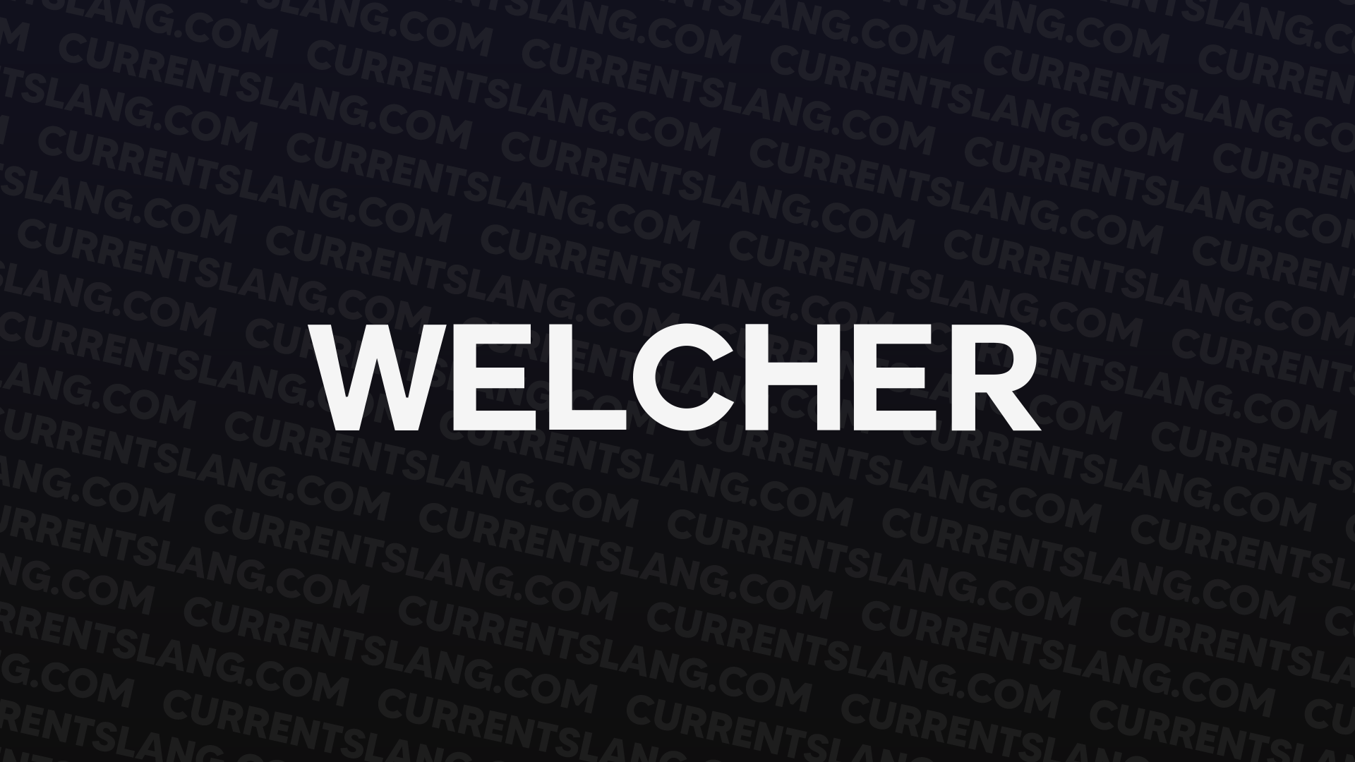 title image for welcher