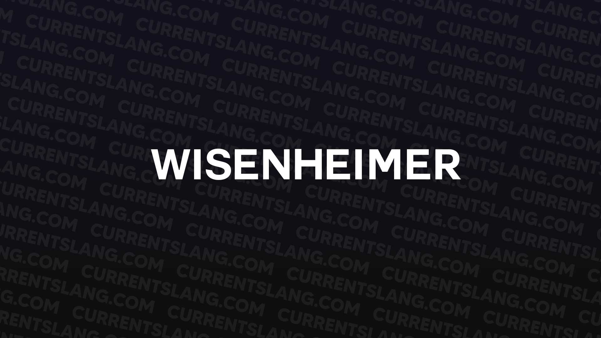 title image for wisenheimer