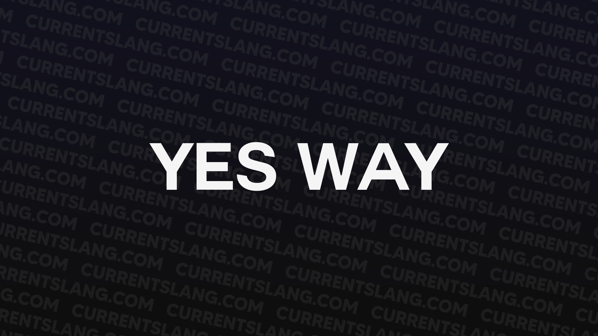 title image for Yes way