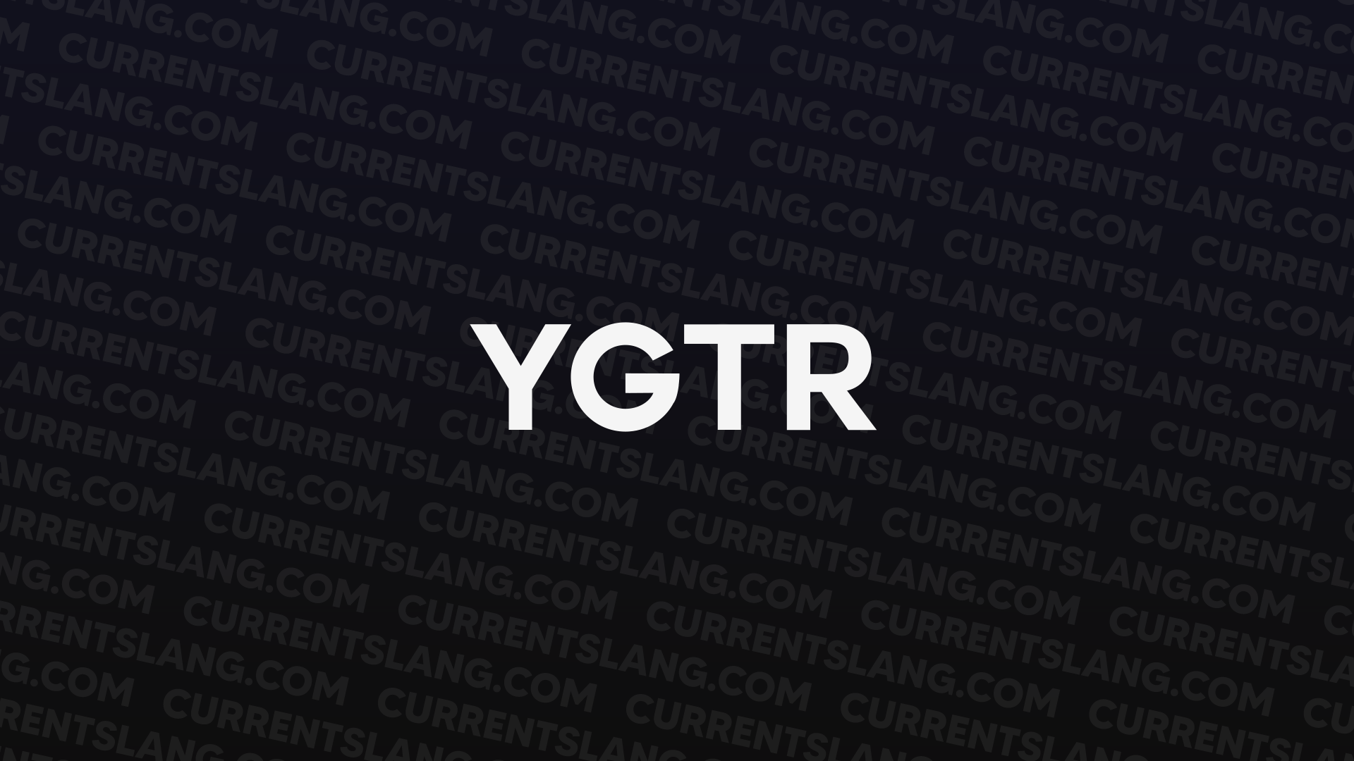title image for YGTR