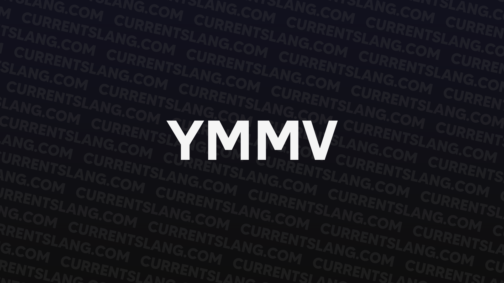 title image for YMMV