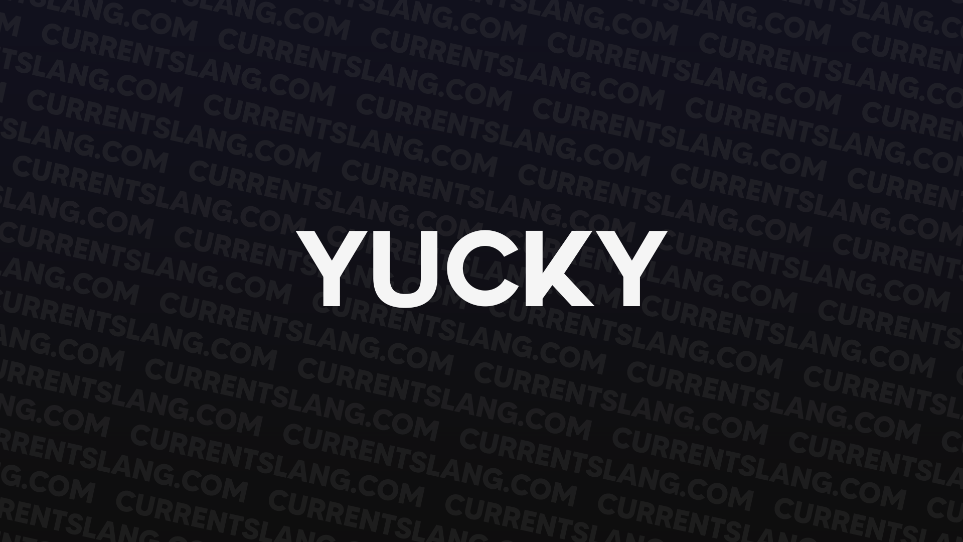 title image for Yucky
